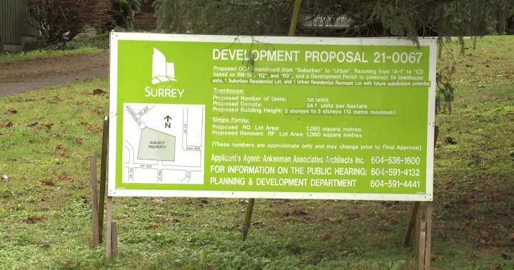 Surrey townhouses rejected in latest flareup of densification debate - BC