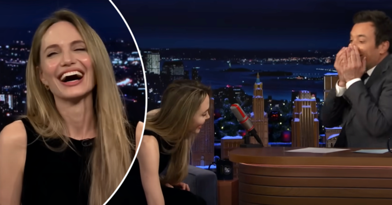 Angelina Jolie goes barefoot in Jimmy Fallon interview, her first talk show appearance in more than a decade