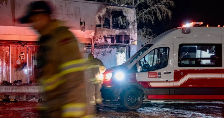 Firefighters battle overnight blaze at northeast Calgary strip mall - Calgary