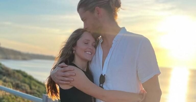 Former Home and Away stars Luke Mitchell and Rebecca Breeds announce the birth of their first child: 'We love you beyond words'